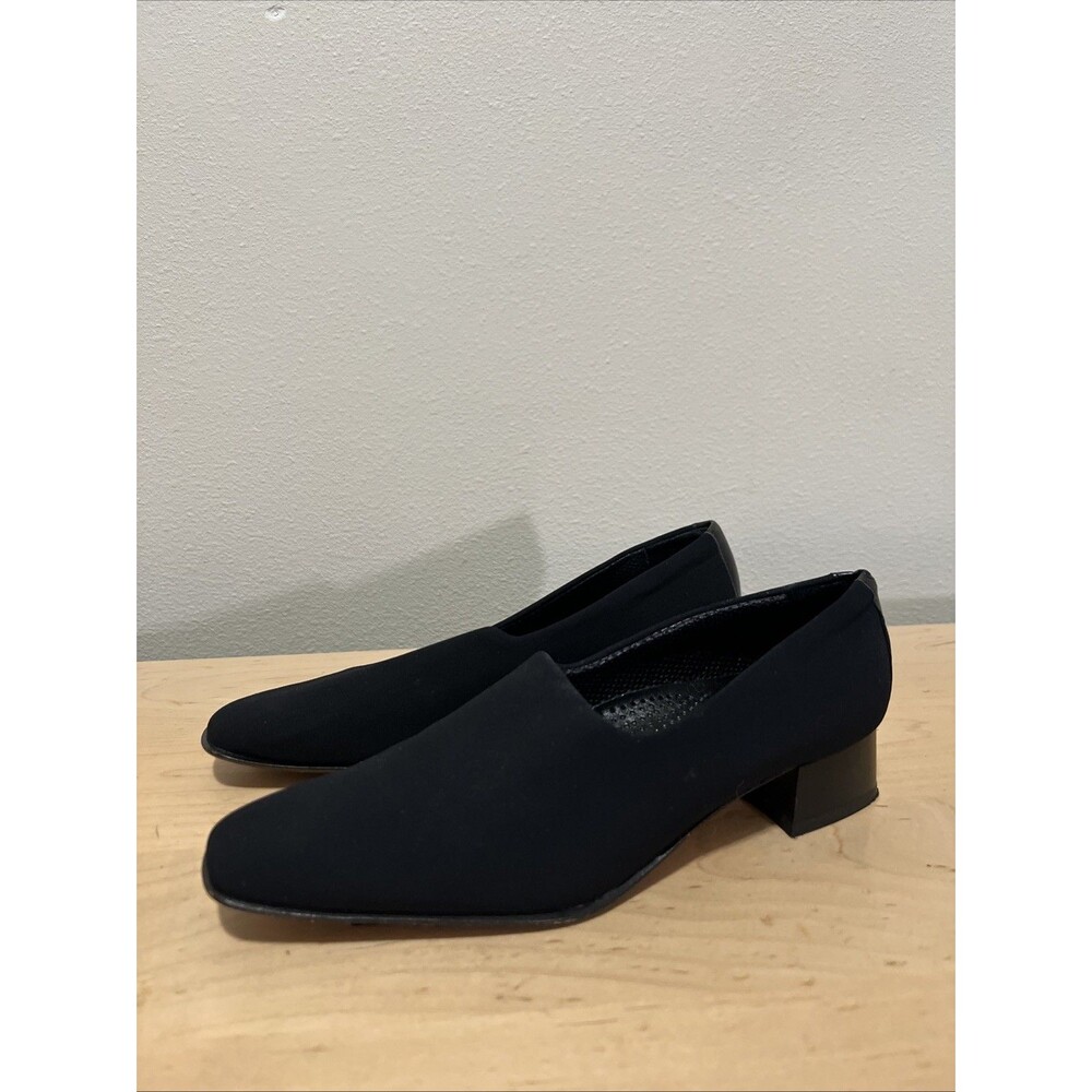 Almafi Women’s Shoes Black 8.5 Work Kitten Low Heel Italian